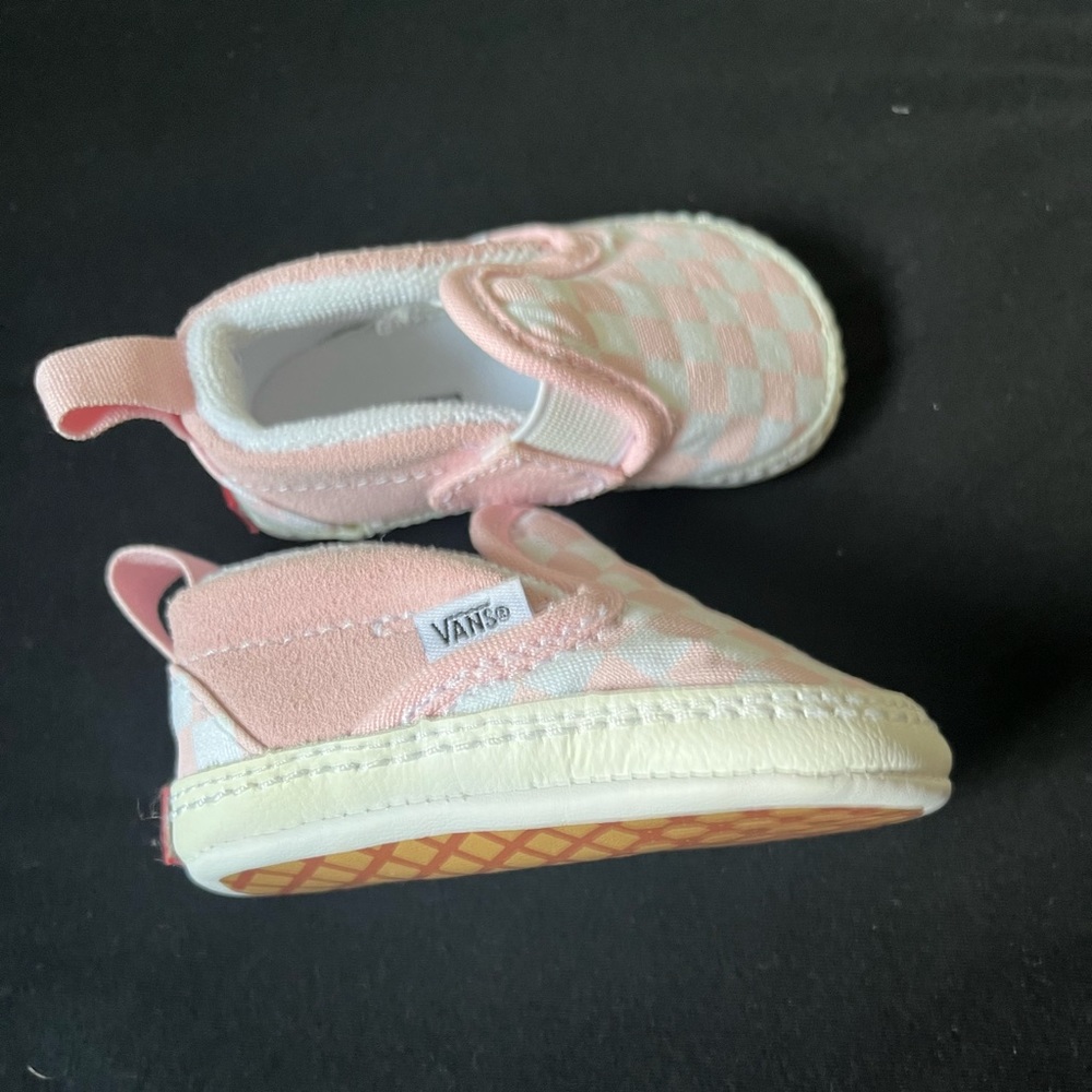 VANS | SIZE 1 | BABY | CHECKERED | PINK | CRIB SHOE | NEW |